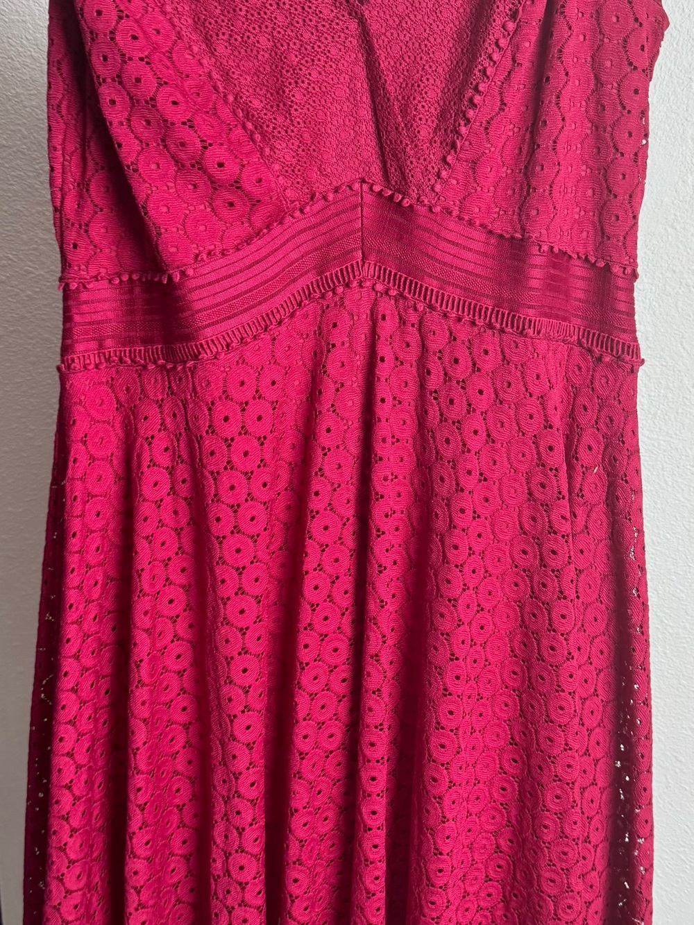 Plus SizeWomen's red Lace Fit-and-Flare Dress